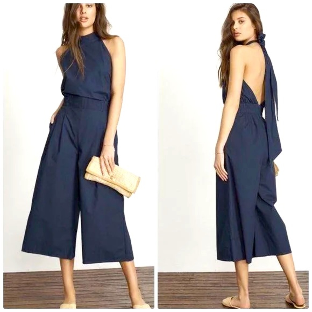 NWOT Faithfull the Brand Shore Halter Jumpsuit Size 6